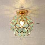 Artistieke Glas-Plafondlamp met Bloemenpatroon - FlowerHall