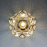 Artistieke Glas-Plafondlamp met Bloemenpatroon - FlowerHall