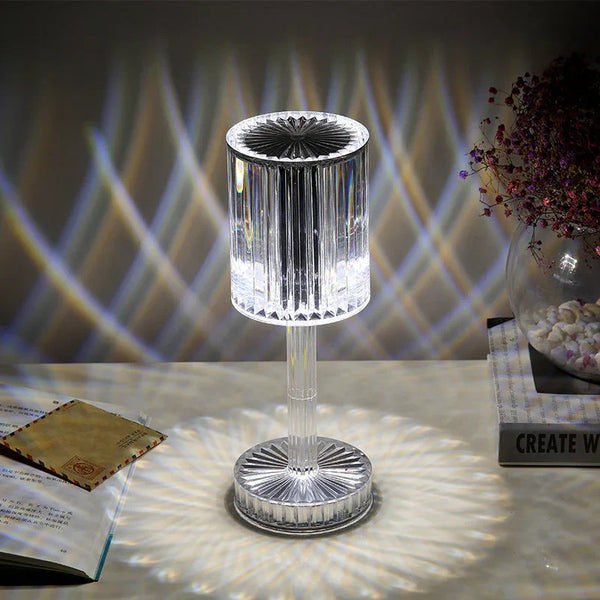 Dimbare Kristallen Tafellamp met Moderne Verlichting – Seraphine