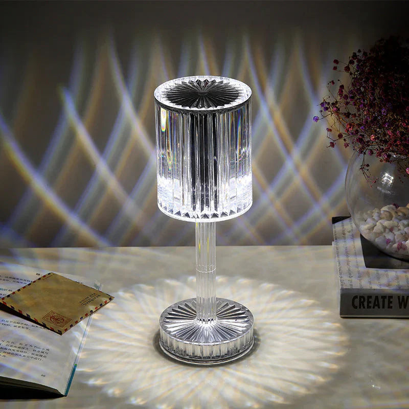 Dimbare Kristallen Tafellamp met Moderne Verlichting – Seraphine