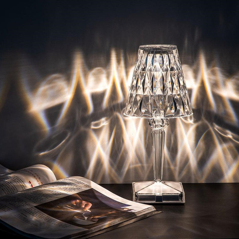 Kristallen Tafel Lamp met Touch Bedienning - LumeCrystal