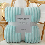 Brede Gestreepte Flanellen Fleece Dekentje – CozyStripe