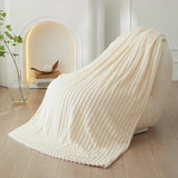 Brede Gestreepte Flanellen Fleece Dekentje – CozyStripe