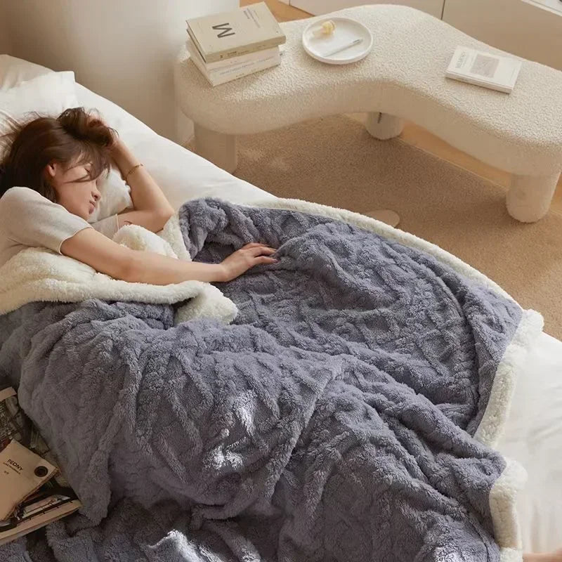 Dikke Winter Lamswol Deken - WarmWool