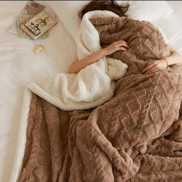 Dikke Winter Lamswol Deken - WarmWool