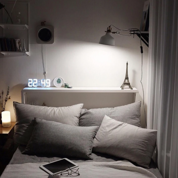 Slimme 3D Digitale Klok – Modern Design voor je Nachtkastje