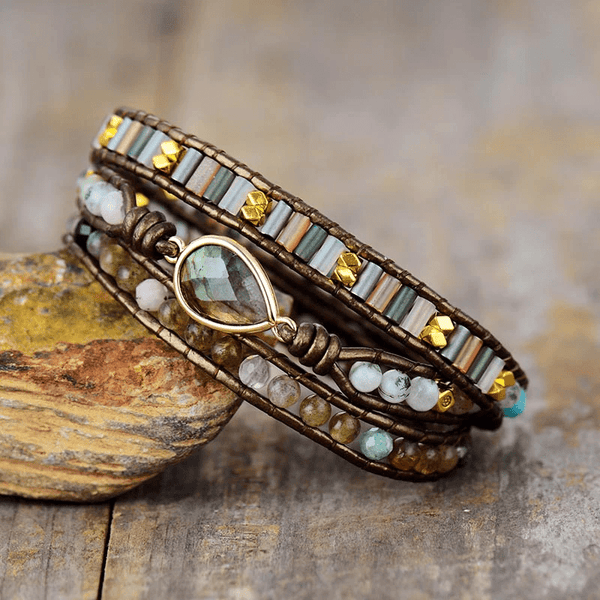 Beschermend Labradoriet Wikkelarmband – Sylvana