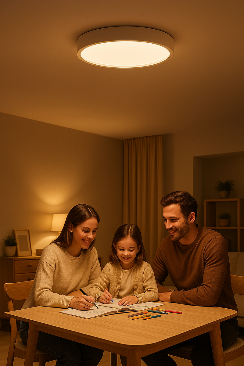 Ronde LED Plafondlamp – Scandinavisch ontwerp, duurzaam & sfeervol licht voor uw huis