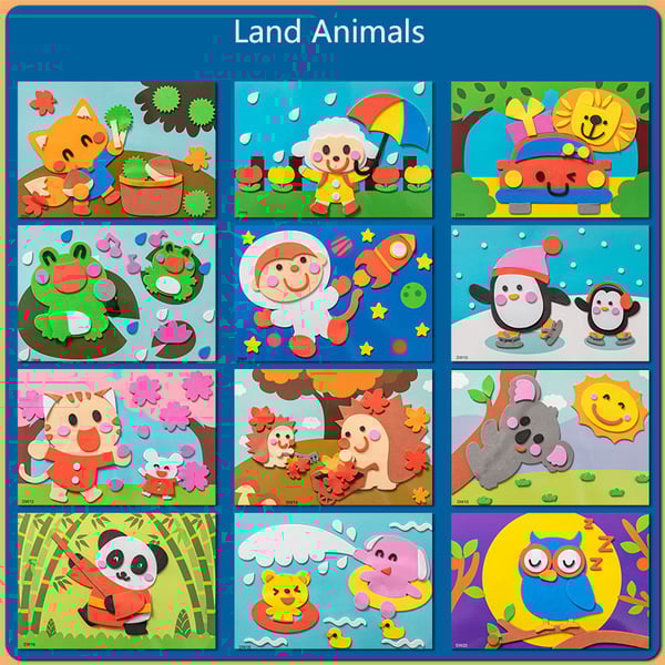 3D Dier-Sticker Set - FantasieFlora