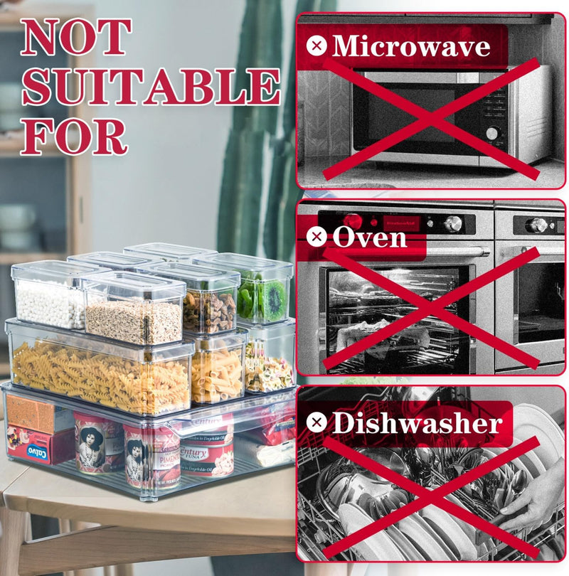 Stapelfähiges Kühlschrank-Organizer-Set mit 10 Behältern - FridgeMaster