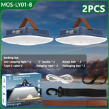 80W LED Zonne-oplaadbare Campinglamp met Magneet en Zoomfunctie