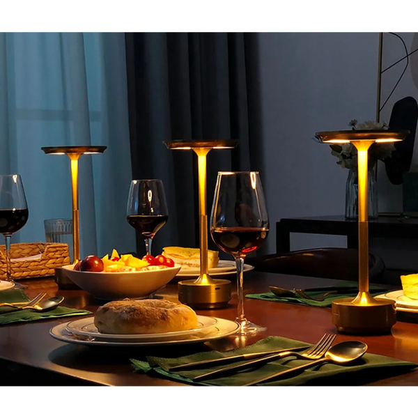ClarityGlow Luxe Editie | Draadloze LED Tafellamp