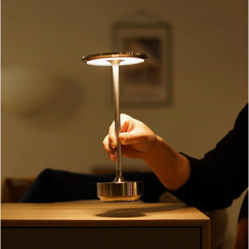 ClarityGlow Luxe Editie | Draadloze LED Tafellamp