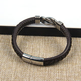 Infinity-Armband | Leer-Knoop-Armband