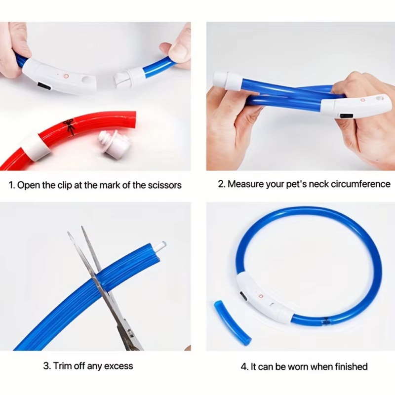 GlowSafe LED-Hondhalsband – Oplaadbaar USB-veiligheidslicht