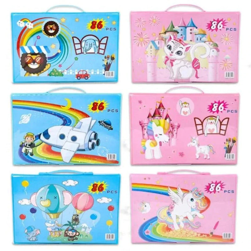 6-in-1 Creatieset met dubbele ezel – Tekentrommel voor kinderen vanaf 5 jaar