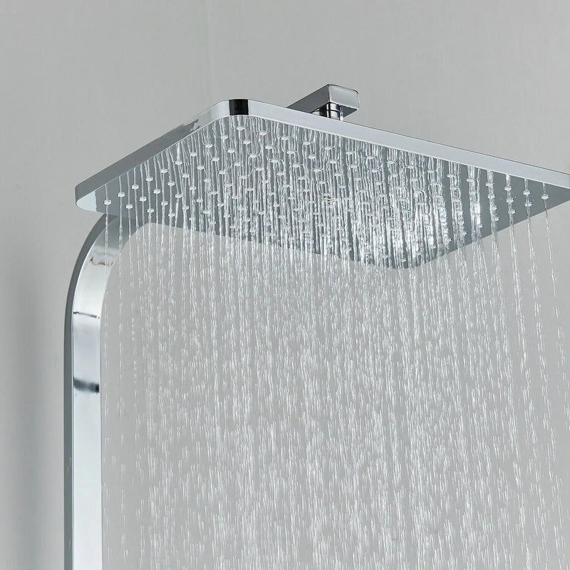 Doucheset - AquaFlow - Luxe Regen Douche - Messing Mengkraan