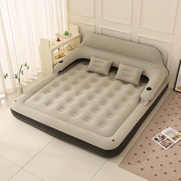 Deluxe Luchtbed met Pomp & Rugleuning | Inclusief Kussens