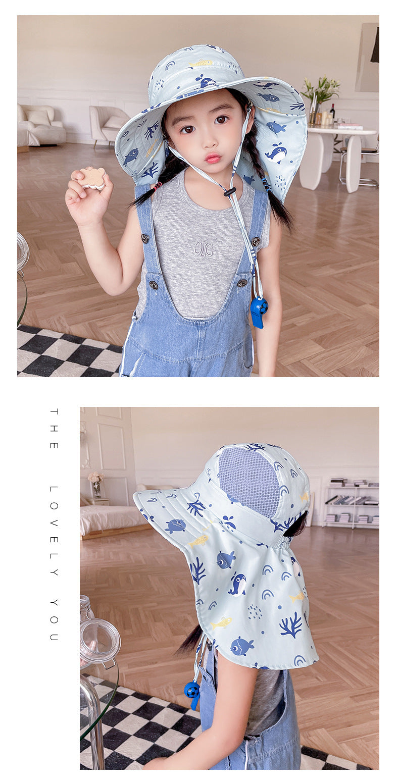 Kinder Sonnenhut met UPF 50+ - Brede rand en Verstelbare Kinband