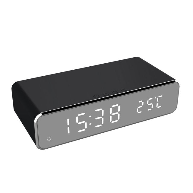 Draadloze Oplaadklok | LED-display & Temperatuurweergave