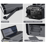 3-in-1 Noodradio's met Dynamo, Zonnepanelen & Powerbank - SafeWave