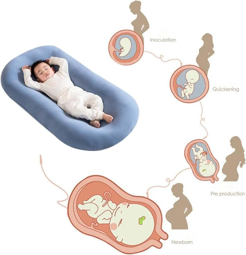 Baby Lounger Kussen - Zacht Katoen | Baby Nest 0-24 Maanden