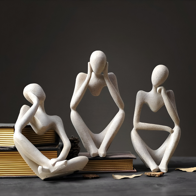 Abstrakte Sculptuur "De Denker" – Tijdloze Elegantie voor jouw Interieur