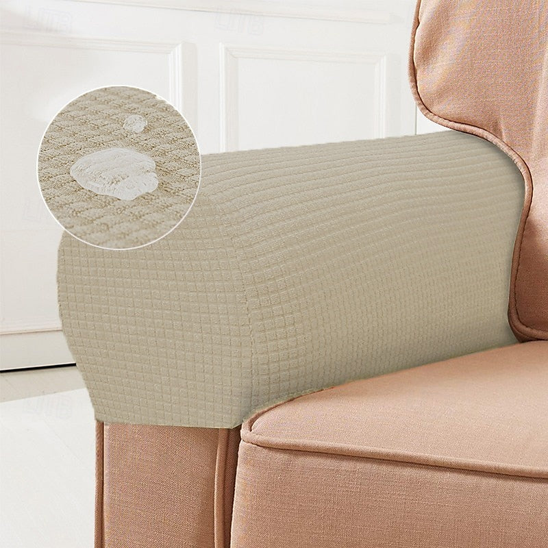 Stretch Armleuninghoezen – Spandex Hoezen voor Stoelen & Fauteuils, Set van 2, Bordeaux