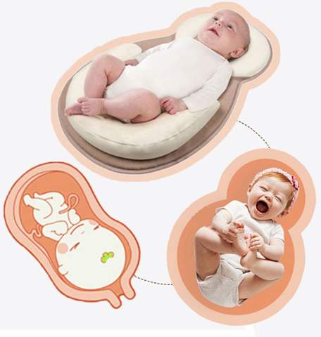 Ergonomisch draagbaar babybed met hoofdkussen tegen plat hoofd – Slaapcocon