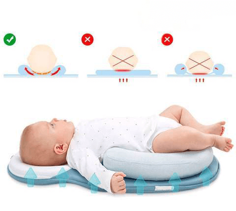 Ergonomisch draagbaar babybed met hoofdkussen tegen plat hoofd – Slaapcocon