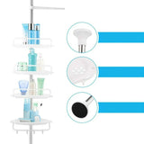 Teleskopische Doucherek met 4 Planken – VertiRack