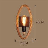 Vintage Touw-Wandlamp – RusticRope