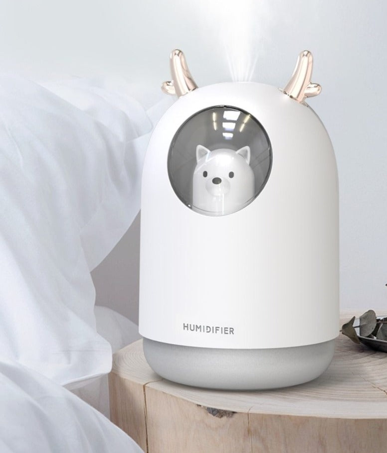 Ultrasone luchtbevochtiger met LED-nachtlampje voor de kinderkamer – LuchtBär Mini