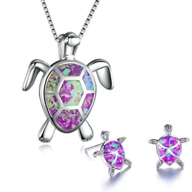 Ocean Wonder Schildpad Set met Ketting en Oorbellen – Mila