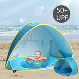 UV-beschermstrandtent met geïntegreerd baby-spaakbad – Schaduwplitsch