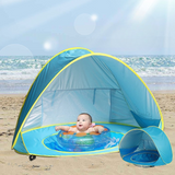 UV-beschermstrandtent met geïntegreerd baby-spaakbad – Schaduwplitsch