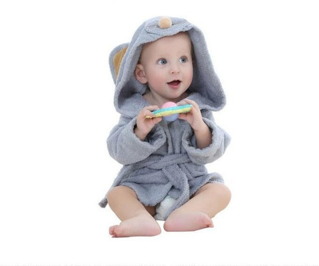 Badhanddoek met Kapuze en Diermotief