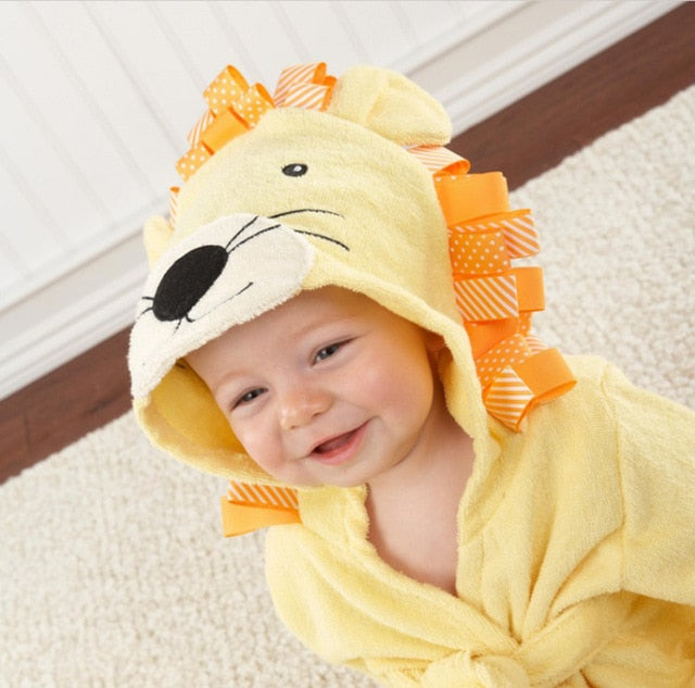 Badhanddoek met Kapuze en Diermotief