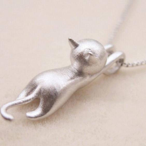 925 Sterling Zilver Speelse Kitty Hanger - Mia