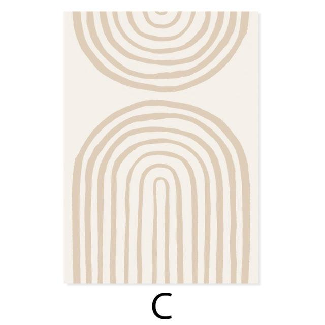 Boho Regenboog Canvas - Bohémien Abstracte Wandkunst