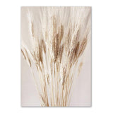 Beige Gras Boho Canvas - Natuurlijke Wanddecoratie