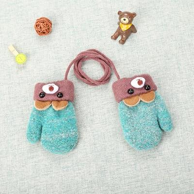 Gevoerde Kinderwantjes met konijnenmotief & koord – 1+1 Gratis – 0–4 jaar