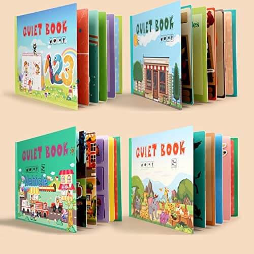 Interactief Peuter Leerboek met Klittenband Oefeningen en Opbergtas