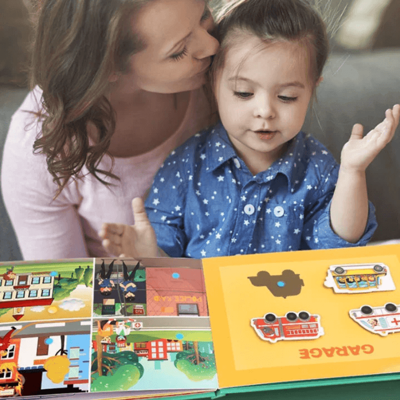 Interactief Peuter Leerboek met Klittenband Oefeningen en Opbergtas