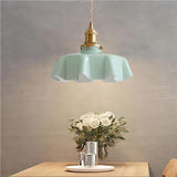 Floral Retro Glas Hanglamp – Vintage Elegant met Tijdloze Charme