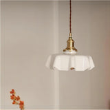 Floral Retro Glas Hanglamp – Vintage Elegant met Tijdloze Charme