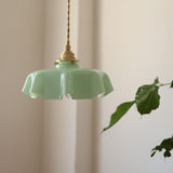 Floral Retro Glas Hanglamp – Vintage Elegant met Tijdloze Charme