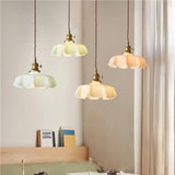 Floral Retro Glas Hanglamp – Vintage Elegant met Tijdloze Charme