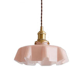 Floral Retro Glas Hanglamp – Vintage Elegant met Tijdloze Charme
