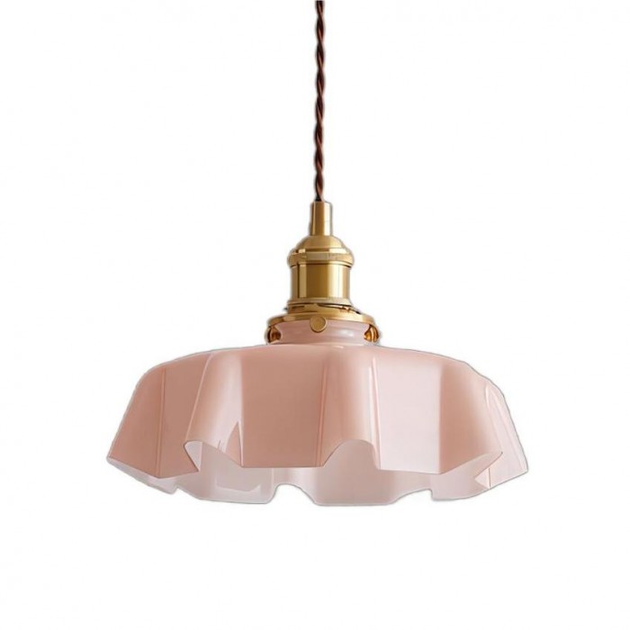 Floral Retro Glas Hanglamp – Vintage Elegant met Tijdloze Charme